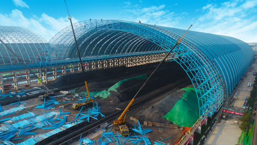 原料堆場加建密閉大棚 原料堆場加建密閉大棚